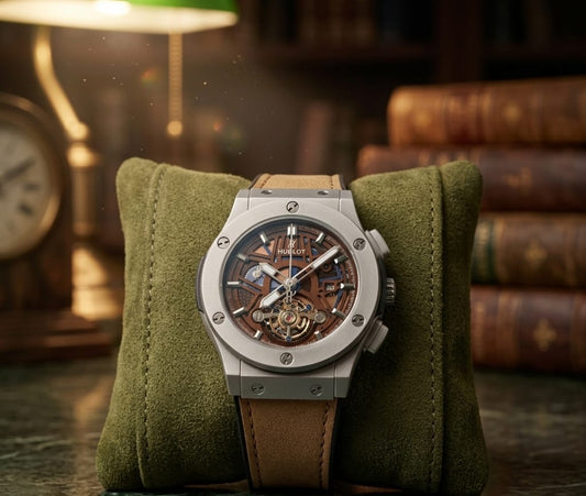 Hublot Semi Auto Leather Strap Watch